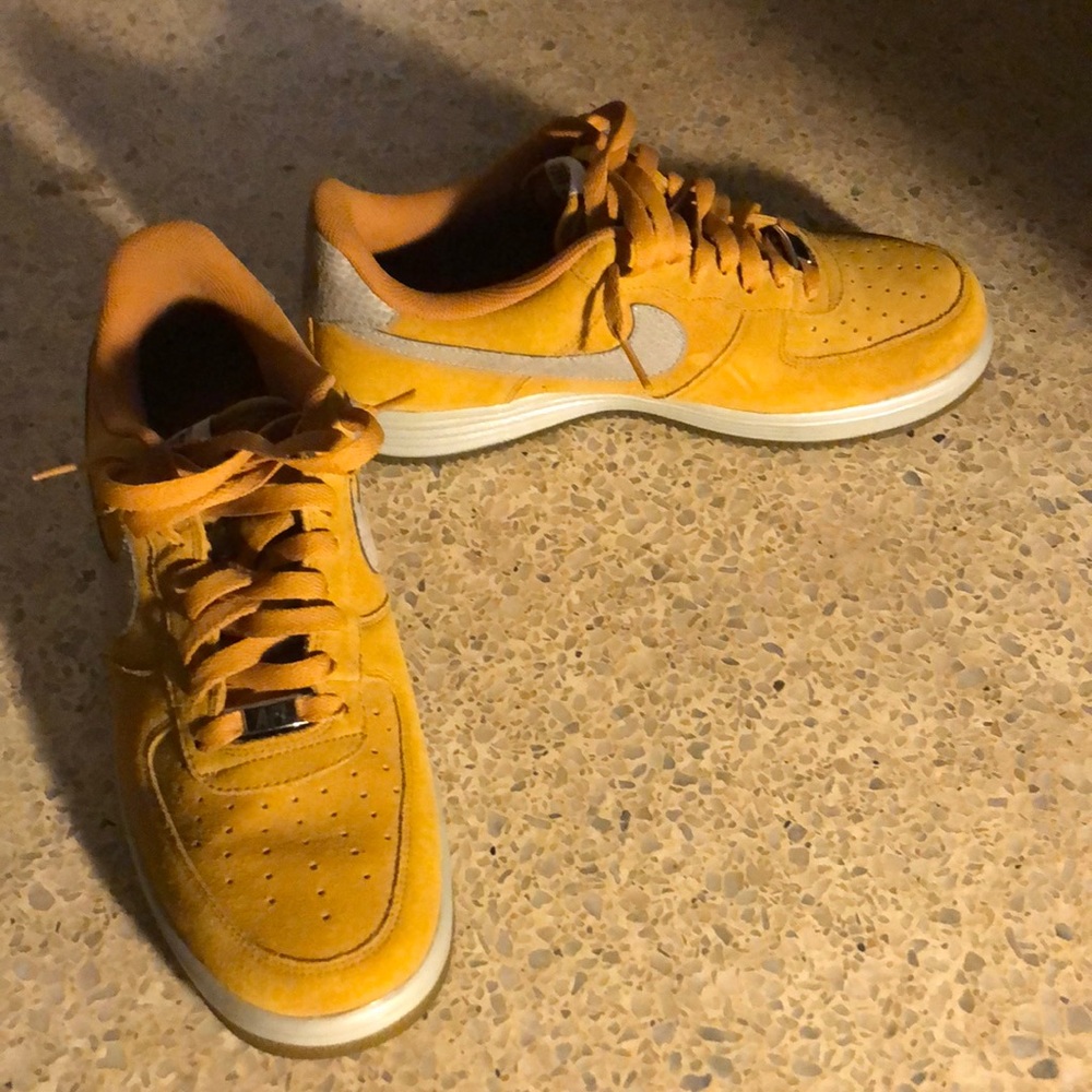 Mustard/Yellow Air force ones Nike Mens size 10